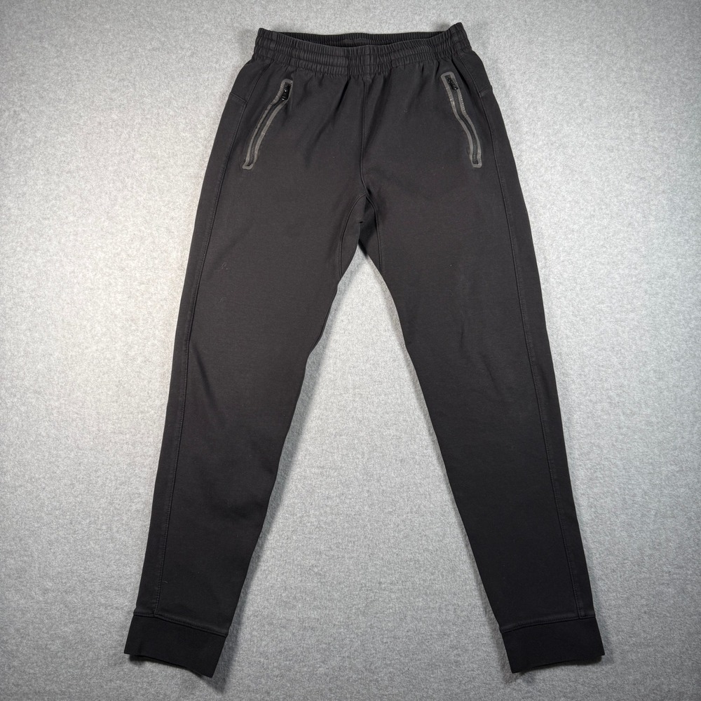 Old Navy Active Dynamic Fleece Joggers Men's M Black 4 Way Stretch Zip Pockets